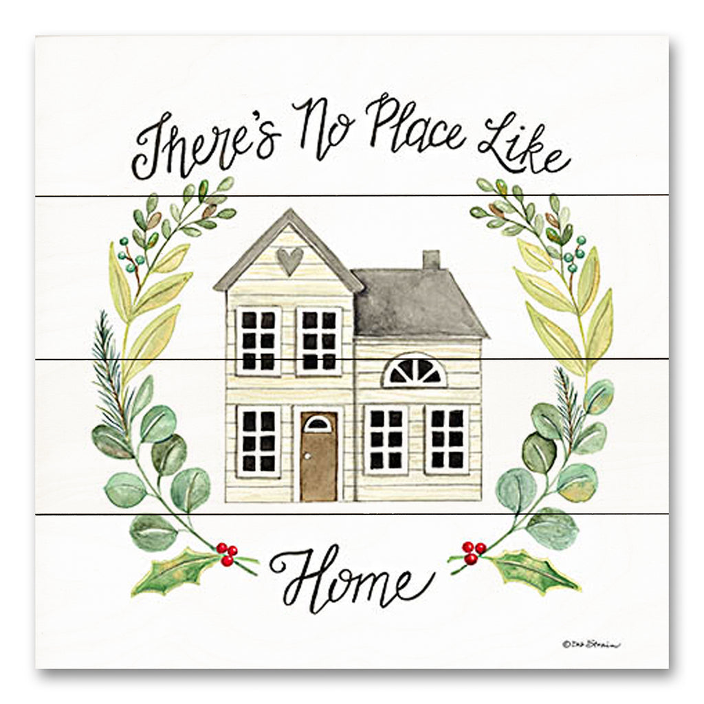 Deb Strain DS2098PAL - DS2098PAL - There's No Place Like Home - 12x12 Inspirational, There's No Place Like Home, Home, House, Typography, Signs, Textual Art, Greenery, Cottage/Country from Penny Lane