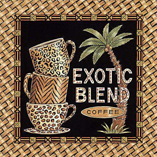 Deb Strain DS2150 - DS2150 - Exotic Blend - 12x12 Coffee, Kitchen, Coffee Cups, Animal Prints, Exotic Palm Tree, Basket Weave, Typography, Signs, Exotic Blend Coffee, Frame, Tropical from Penny Lane