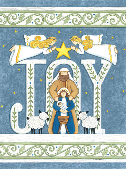 Deb Strain DS2170 - DS2170 - Joy Nativity - 12x16 Christmas, Holidays, Religious, Nativity, Holy Family, Angles, Joy, Typography, Signs, Star, Sheep, Scrolls, Patterns, Winter from Penny Lane