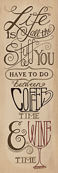 Deb Strain DS908 - Coffee and Wine Time - Coffee, Wine, Calligraphy from Penny Lane Publishing