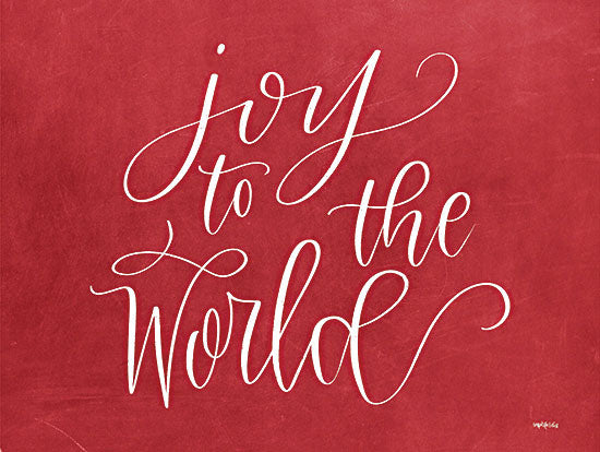 Imperfect Dust DUST1062 - DUST1062 - Joy to the World - 16x12 Christmas, Holidays, Joy to the World, Typography, Signs, Textual Art, Red & White, Christmas Song, Winter from Penny Lane