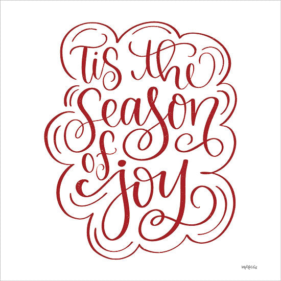 Imperfect Dust DUST1065 - DUST1065 - Tis the Season of Joy - 12x12 Christmas, Holidays, Tis the Season of Joy, Typography, Signs, Textual Art, Red & White, Winter from Penny Lane