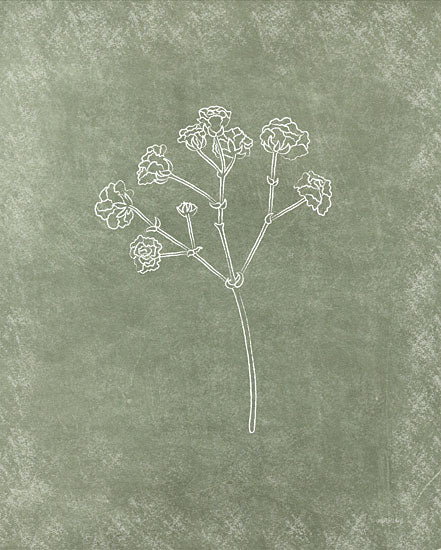 Imperfect Dust DUST1084 - DUST1084 - Floral I - 12x16 Flowers, White Flowers, Sketch, Drawing Print, Green & White, Rustic, Botanical from Penny Lane