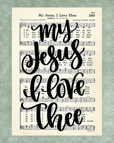 Imperfect Dust DUST1140 - DUST1140 - My Jesus I Love Thee - 12x16 Religious, Music, Sheet Music, My Jesus I Love Thee, Religious Song, Typography, Signs, Textual Art from Penny Lane