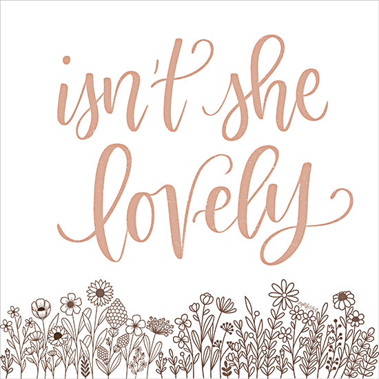 Imperfect Dust DUST1147 - DUST1147 - Isn't She Lovely - 12x12 Flowers, Greenery, Black & White, Isn't She Lovely, Typography, Signs, Textual Art from Penny Lane