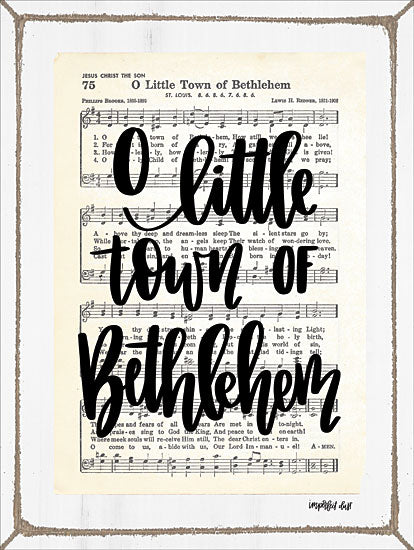 Imperfect Dust DUST172 - DUST172 - Bethlehem - 12x16 O Little Town of Bethlehem, Holidays, Sheet Music, Song, Religion, Signs from Penny Lane