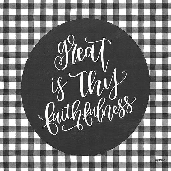 Imperfect Dust DUST464 - DUST464 - Great is Thy Faithfulness - 12x12 Great is Thy Faithfulness, Blue and White, Plaid, Signs from Penny Lane