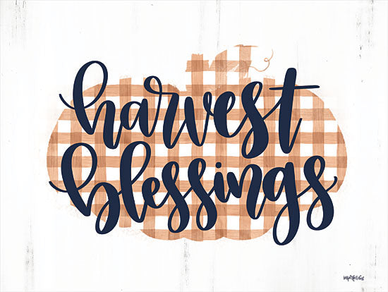 Imperfect Dust DUST484 - DUST484 - Harvest Blessings  - 16x12 Harvest Blessings, Pumpkin, Harvest, Farm, Calligraphy, Signs from Penny Lane