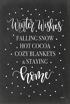 Imperfect Dust DUST498 - DUST498 - Winter Wishes - 12x16 Winter, Winter Wishes, Typography, Signs, Textual Art, Black & White, Polka Dots from Penny Lane
