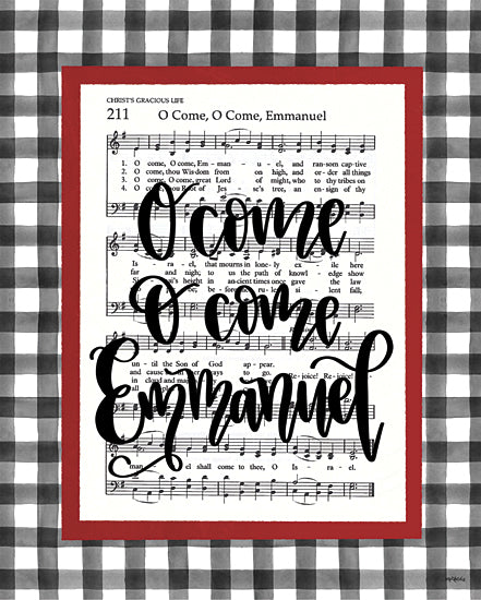 Imperfect Dust DUST532 - DUST532 - O Come Emmanuel    - 12x16 O Come Emmanuel, Holidays, Christmas, Sheet Music, Plaid from Penny Lane