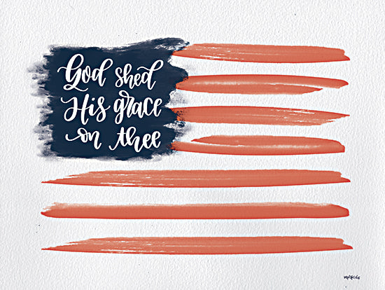 Imperfect Dust DUST571 - DUST571 - God Shed His Grace on Thee - 16x12 God Shed His Grace on Thee, American Flag, USA, Patriotic, Signs from Penny Lane