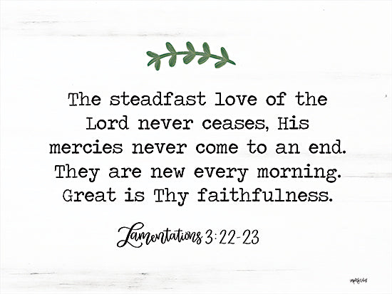 Imperfect Dust DUST584 - DUST584 - Mercies - 16x12 Love of the Lord, Mercies, Faithfulness, Religious, Bible Verse, Lamentations, Signs from Penny Lane
