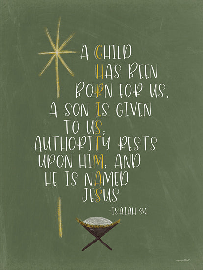 Imperfect Dust DUST601 - DUST601 - He is Named Jesus - 12x16 He is Named Jesus, Christmas, Holidays, Bible Verse, Isaiah, Nativity, Star, Signs from Penny Lane