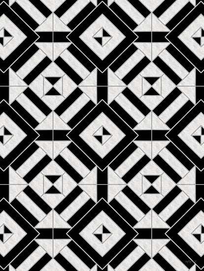 Imperfect Dust DUST674 - DUST674 - Diamond Tile - 12x16 Geometric, Black & White, Abstract from Penny Lane