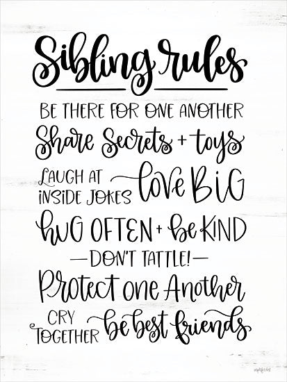 Imperfect Dust DUST774 - DUST774 - Sibling Rules - 12x16 Sibling Rules, Rules, Brothers and Sisters, Family, Sepia, Signs, Children from Penny Lane