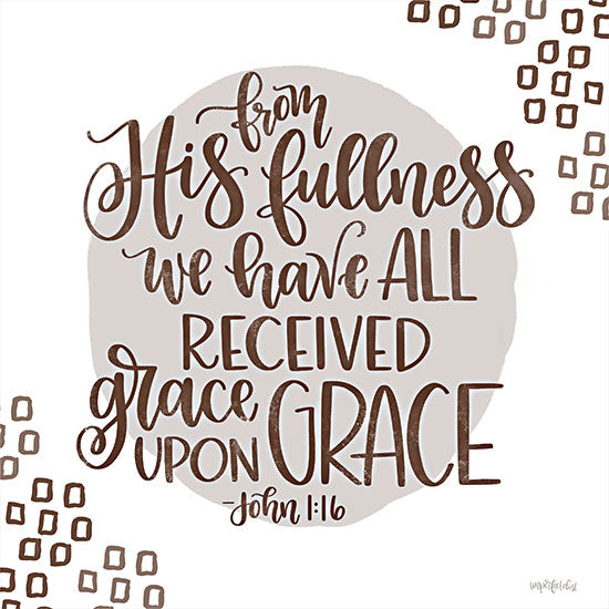 Imperfect Dust DUST781 - DUST781 - Grace Upon Grace - 12x12 Grace Upon Grace, Bible Verse, John, Religious, Patterns, Signs from Penny Lane