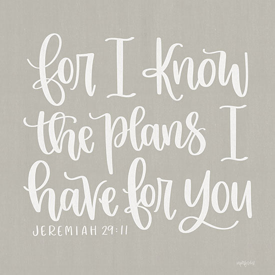 Imperfect Dust DUST799 - DUST799 - For I Know the Plans II - 12x12 For I Know the Plans, Bible Verse, Jeremiah, Calligraphy, Signs from Penny Lane