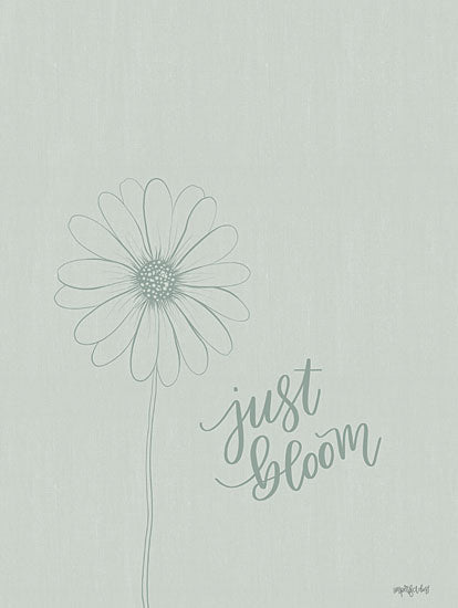 Imperfect Dust DUST811 - DUST811 - Just Bloom - 12x16 Just Bloom, Flower, Simplistic, Daisy, Calligraphy, Signs from Penny Lane