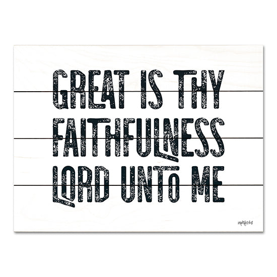 Imperfect Dust DUST908PAL - DUST908PAL - Great is Thy Faithfulness - 16x12 Great is Thy Faithfulness, Religious, Typography, Signs, Black & White from Penny Lane