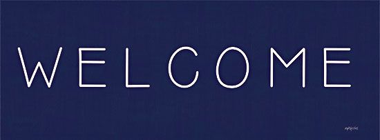 Imperfect Dust DUST913 - DUST913 - Welcome - 18x6 Welcome, Signs, Typography, Blue & White, Greeting from Penny Lane