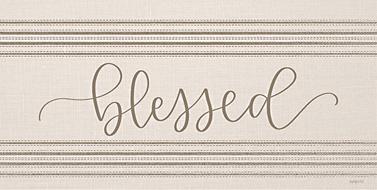 Imperfect Dust DUST941 - DUST941 - Blessed - 18x9 Blessed, Linen Tea Towel, Kitchen, Typography, Signs, Neutral Palette from Penny Lane