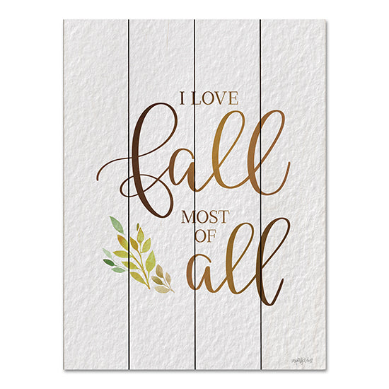 Imperfect Dust DUST962PAL - DUST962PAL - I Love Fall Most of All - 12x16 I Love Fall Most of All, Fall, Autumn, Typography, Signs from Penny Lane