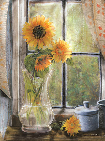 Ed Wargo ED263 - Morning Flowers - Sunflowers, Vase, Window from Penny Lane Publishing