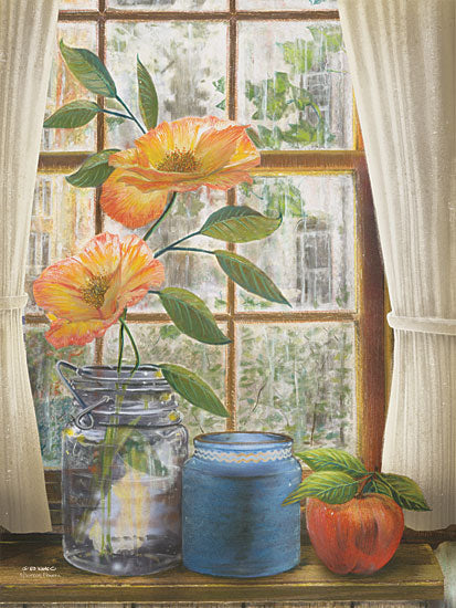 Ed Wargo ED272 - Afternoon Flowers - Flowers, Jar, Apple, Window from Penny Lane Publishing