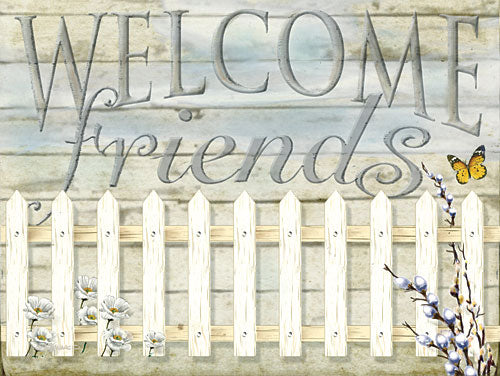 Ed Wargo ED353 - Welcome Friends - Welcome, Signs, Fence, Flowers from Penny Lane Publishing