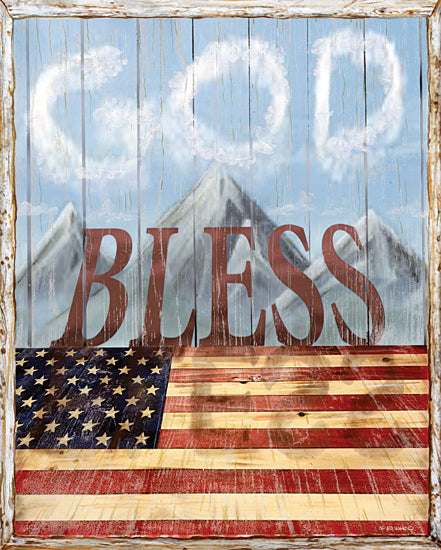 Ed Wargo ED464 - ED464 - God Bless America - 12x16 God Bless America, American Flag, Patriotic, Typography, Signs from Penny Lane
