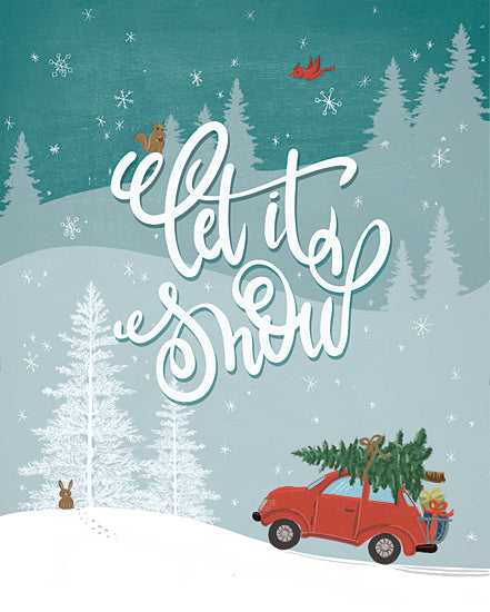 House Fenway FEN122 - FEN122 - Let It Snow - 12x16 Let It Snow, Car, Christmas Tree, Holidays, Winter, Trees, Calligraphy, Signs from Penny Lane