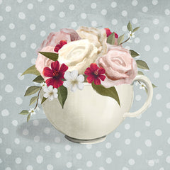 FEN166 - Polka Dot Coffee-Tea Rose   - 12x12