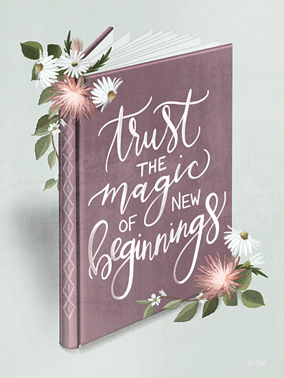 House Fenway FEN214 - FEN214 - New Beginnings - 12x16 Ne w Beginnings, Flowers, Book, Motivational from Penny Lane