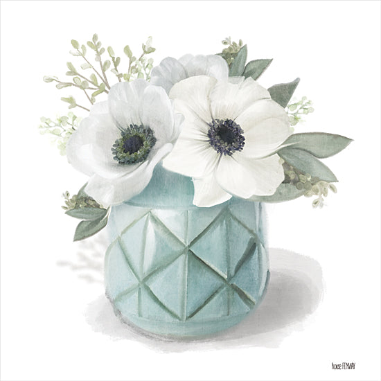 House Fenway FEN221 - FEN221 - Winter Anemones - Blue - 12x12 Still Life, Anemones, Blue Vase from Penny Lane