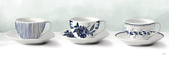 House Fenway FEN396 - FEN396 - Tea Time - 18x6 Teacups, Cups, Tea, Blue & White, Kitchen, Flowers, Still Life from Penny Lane