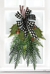 FEN410 - Holly Christmas Swag - 12x18