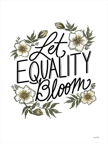 House Fenway FEN417 - FEN417 - Floral Let Equality Bloom - 12x16 Let Equality Bloom, Flowers, White Flowers, Tween, Signs from Penny Lane