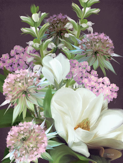 House Fenway FEN427 - FEN427 - Wild for Plum Bouquet - 12x16 Flowers, Purple and White Flowers, Bouquet, Botanical from Penny Lane