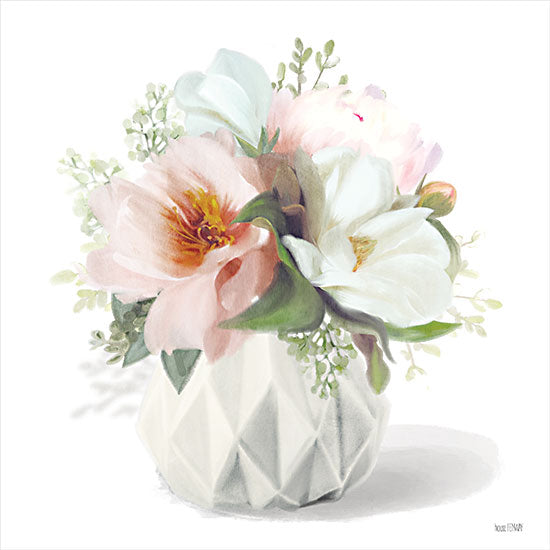 House Fenway FEN439 - FEN439 - Posies in Pink - 12x12 Flowers, Posies, Pink Posies, White Vase from Penny Lane