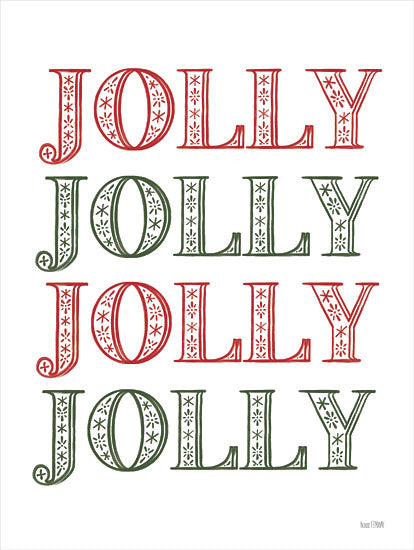 House Fenway FEN559 - FEN559 - Jolly Jolly - 12x16 Jolly, Patterns, Christmas, Holidays, Typography, Signs from Penny Lane