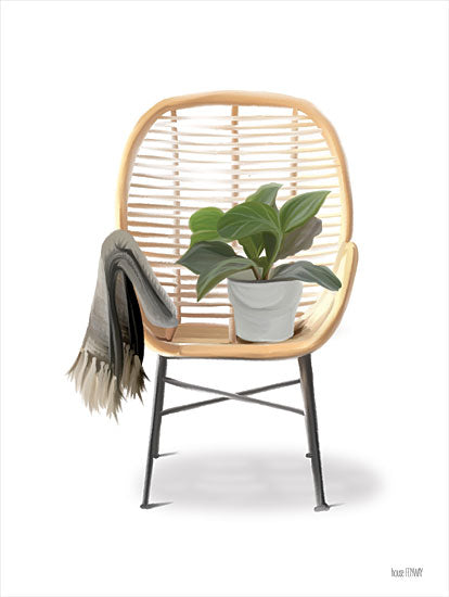 House Fenway FEN587 - FEN587 - Plant Lover Boho Chair - 12x16 Plants, Chair, Blanket, Still Life, Modern, Bohemian from Penny Lane