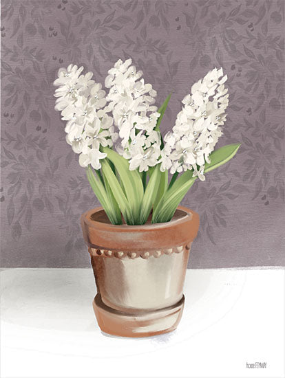 House Fenway FEN626 - FEN626 - House Hyacinth Plant - 12x16 Hyacinth, Flowers, White Flowers, Pot, Spring, Potted Plant, Botanical from Penny Lane