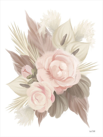 House Fenway FEN641 - FEN641 - Bohemian Bouquet - 12x16 Flowers, Pink Flowers, Blooms, Botanical, Bouquet, Shabby Chic from Penny Lane