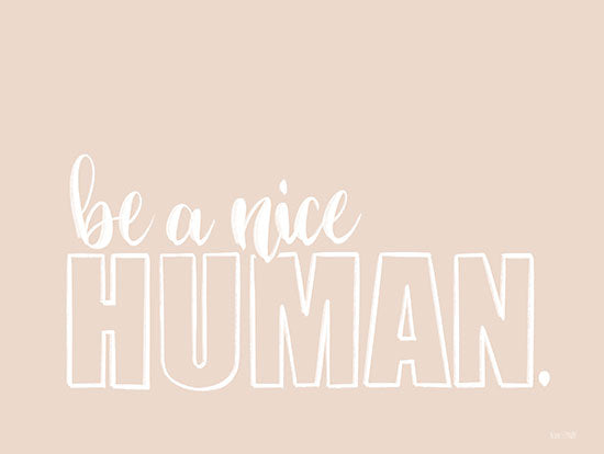 House Fenway FEN643 - FEN643 - Be a Nice Human - 16x12 Be a Nice Human, Block Letters, Typography, Tween, Neutral Palette, Signs from Penny Lane