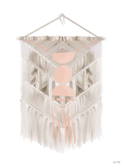 House Fenway Licensing FEN648LIC - FEN648LIC - Pink Bohemian Macrame - 0  from Penny Lane