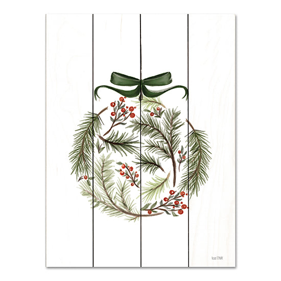 House Fenway FEN769PAL - FEN769PAL - Evergreen Ornament II - 12x16 Christmas, Holidays, Ornament, Evergreen, Greenery from Penny Lane