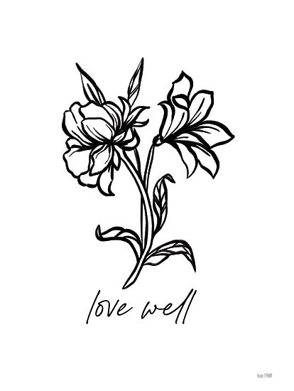 House Fenway FEN807 - FEN807 - Love Well - 12x16 Flowers, Love Well, Black & White, Typography, Signs, Spring from Penny Lane