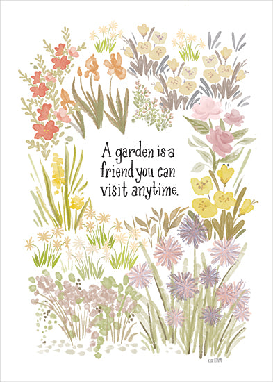 House Fenway FEN914 - FEN914 - A Garden is a Friend - 12x16 Inspirational, A Garden is a Friend You Can Visit Anytime, Typography, Signs, Flowers, Flower Garden, Spring from Penny Lane