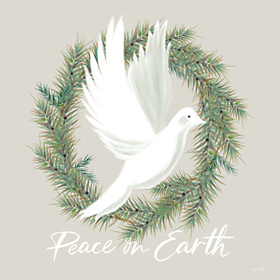 House Fenway FEN927 - FEN927 - Peace on Earth Dove - 12x12 Christmas, Wreath, Dove, Peace on Earth, Typography, Signs from Penny Lane