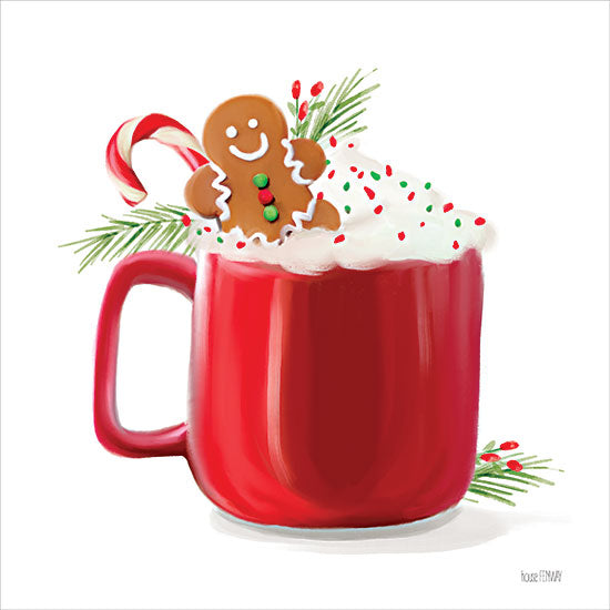 House Fenway FEN965 - FEN965 - Mug of Cheer - 12x12 Christmas, Holidays, Mug, Hot Chocolate, Gingerbread Man, Kitchen from Penny Lane